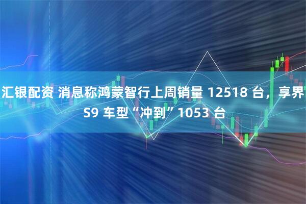 汇银配资 消息称鸿蒙智行上周销量 12518 台，享界 S9 车型“冲到”1053 台